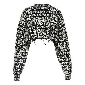Vetements Paris Monogram Cropped Sweater - NWT